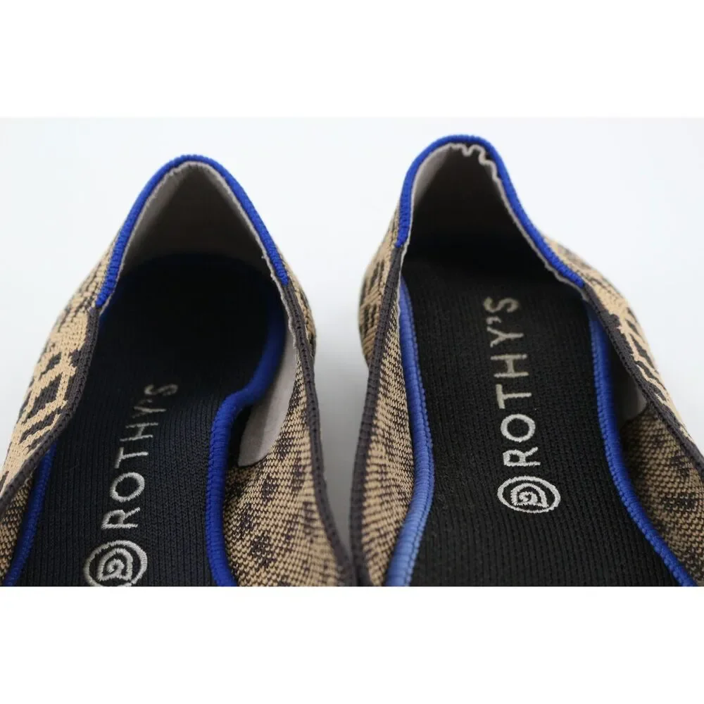Rothy’s Women The Point Ballet Flats Cheetah Leopard Print Size 11.5